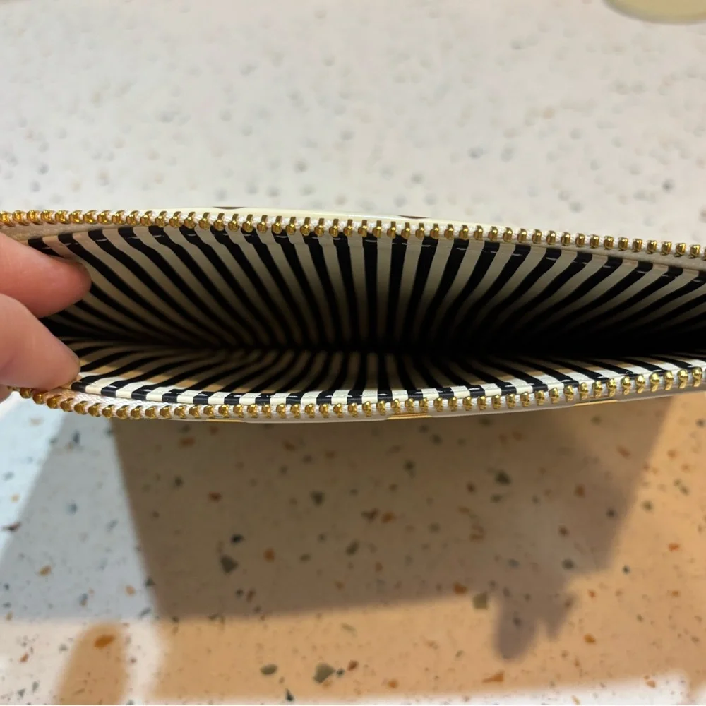 kate spade Gold Polka Dot Zip Pouch Bag‎